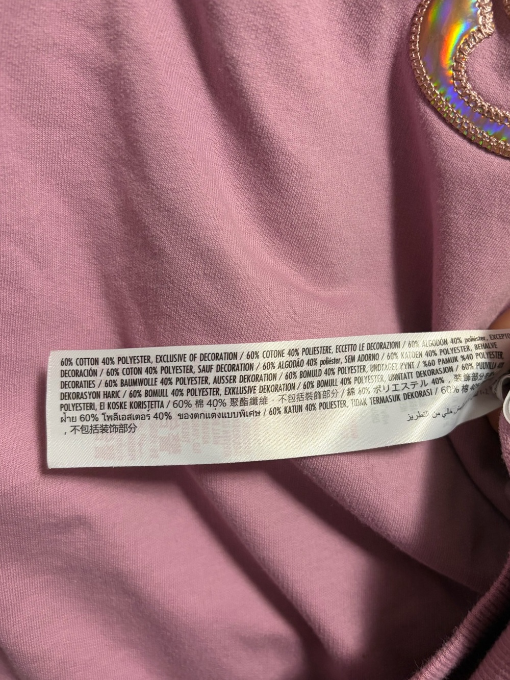 Walt Disney Land 50th Anniversary Holographic Pink Sweatshirt Size XL - Picture 5 of 9